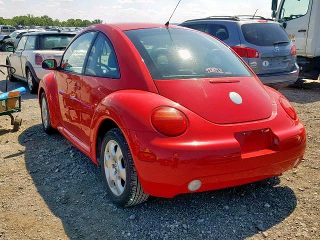 3VWCK21C82M422428 - 2002 VOLKSWAGEN NEW BEETLE წითელი ფოტო 3