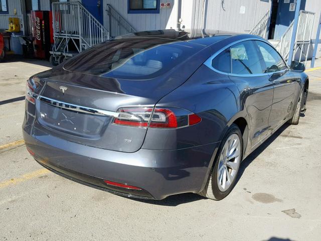 5YJSA1E18HF201185 - 2017 TESLA MODEL S GRAY photo 4