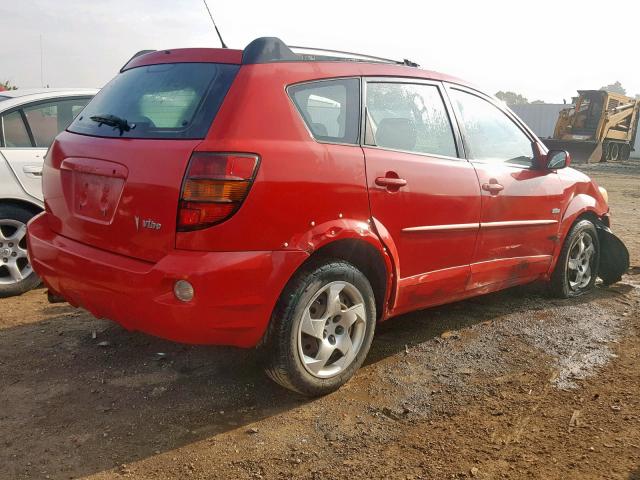 5Y2SL65856Z406412 - 2006 PONTIAC VIBE RED photo 4