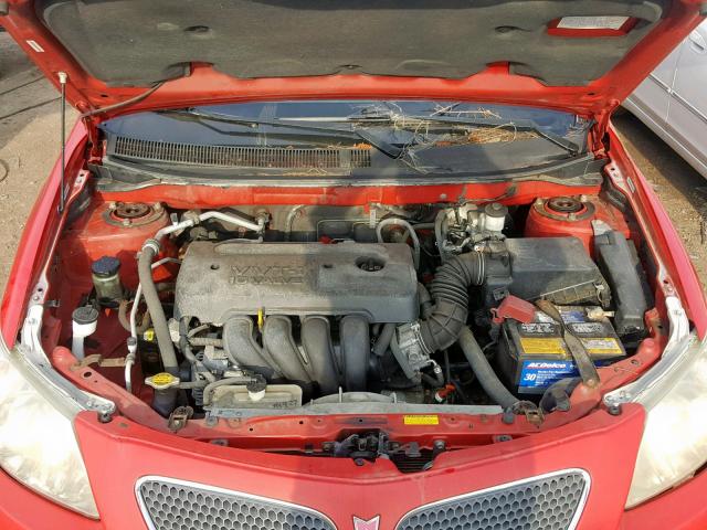 5Y2SL65856Z406412 - 2006 PONTIAC VIBE RED photo 7