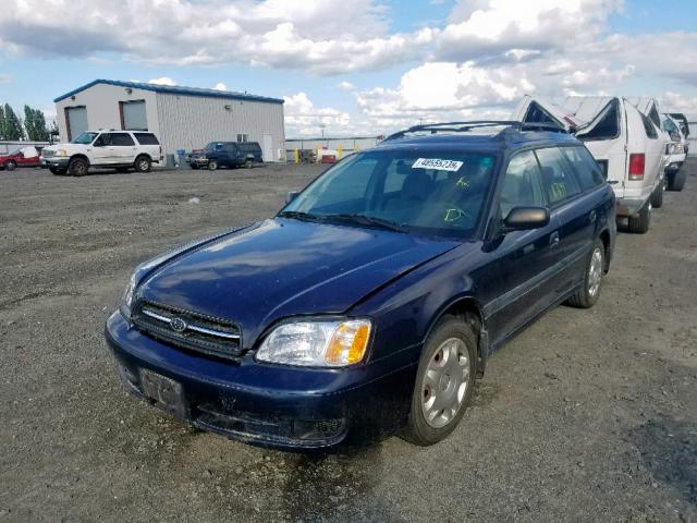 4S3BH635817311115 - 2001 SUBARU LEGACY L BLUE photo 2