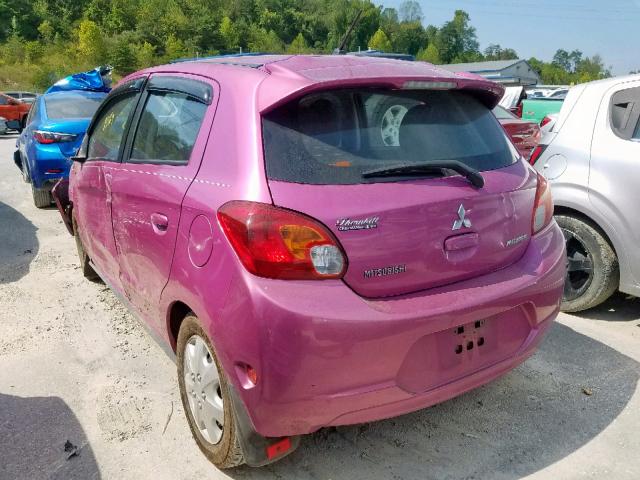 ML32A3HJ3FH031521 - 2015 MITSUBISHI MIRAGE DE PURPLE photo 3