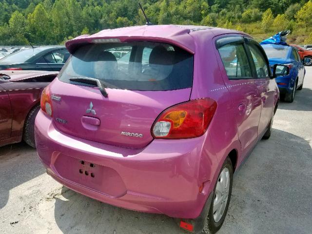 ML32A3HJ3FH031521 - 2015 MITSUBISHI MIRAGE DE PURPLE photo 4