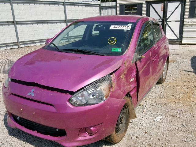 ML32A3HJ3FH031521 - 2015 MITSUBISHI MIRAGE DE PURPLE photo 9