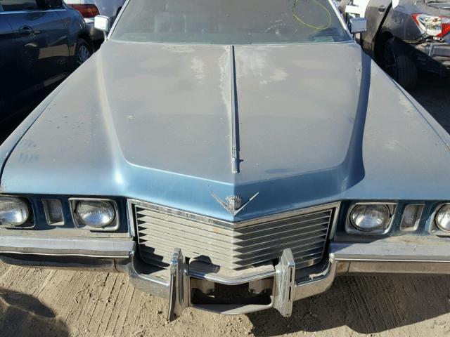 6D47R2Q198947 - 1972 CADILLAC DEVILLE BLUE photo 7