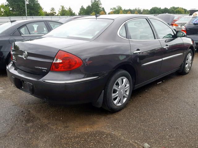 2G4WC582581338834 - 2008 BUICK LACROSSE C BROWN photo 4