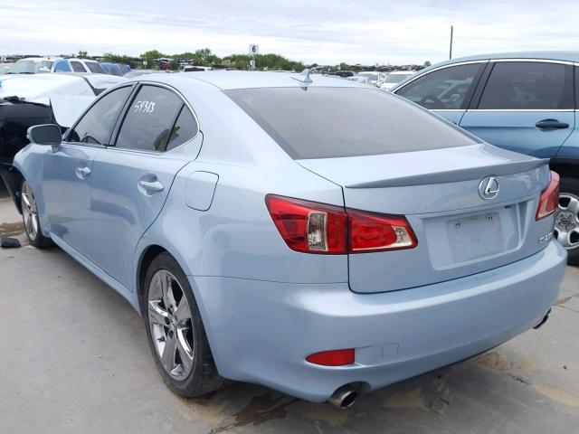 JTHBF5C21B5156652 - 2011 LEXUS IS 250 BLUE photo 3