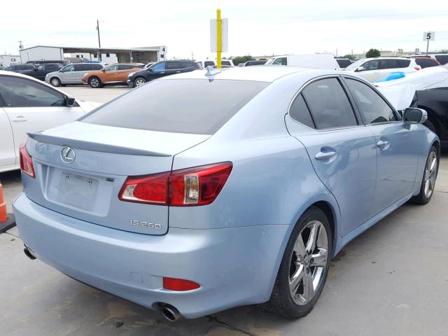 JTHBF5C21B5156652 - 2011 LEXUS IS 250 BLUE photo 4