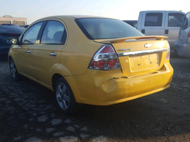 KL1TG56618B013462 - 2008 CHEVROLET AVEO LT YELLOW photo 3