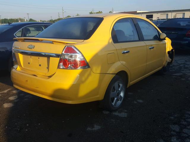 KL1TG56618B013462 - 2008 CHEVROLET AVEO LT YELLOW photo 4