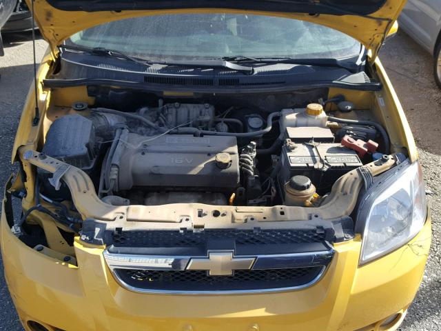 KL1TG56618B013462 - 2008 CHEVROLET AVEO LT YELLOW photo 7