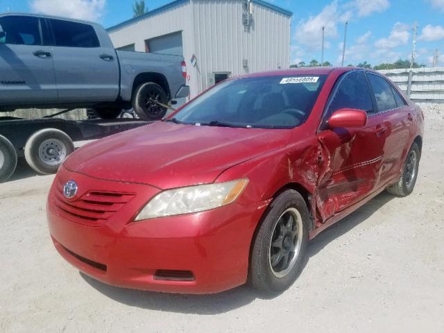 4T1BE46K99U267553 - 2009 TOYOTA CAMRY BASE RED photo 2