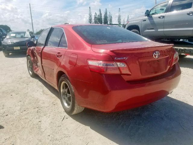 4T1BE46K99U267553 - 2009 TOYOTA CAMRY BASE RED photo 3