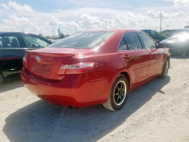 4T1BE46K99U267553 - 2009 TOYOTA CAMRY BASE RED photo 4