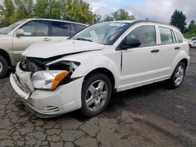 1B3HB48B77D431000 - 2007 DODGE CALIBER SX WHITE photo 2