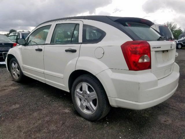 1B3HB48B77D431000 - 2007 DODGE CALIBER SX WHITE photo 3