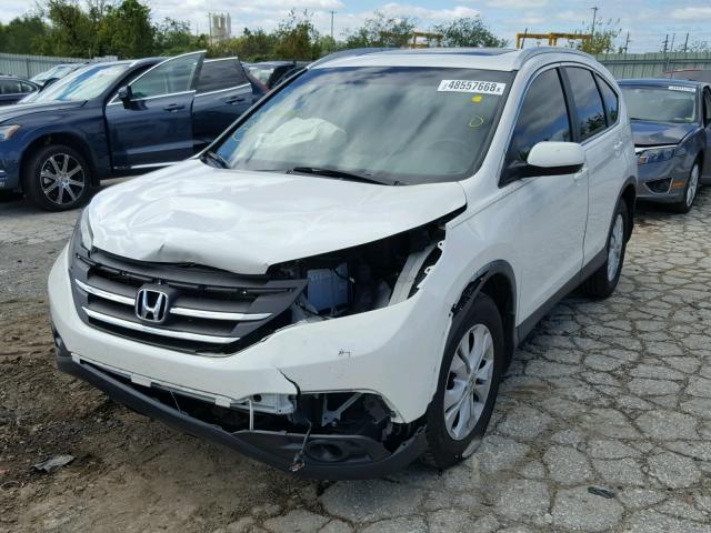 5J6RM3H7XDL042382 - 2013 HONDA CR-V EXL WHITE photo 2