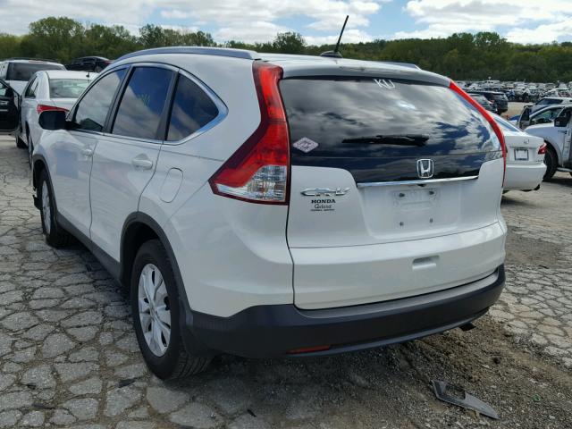 5J6RM3H7XDL042382 - 2013 HONDA CR-V EXL WHITE photo 3