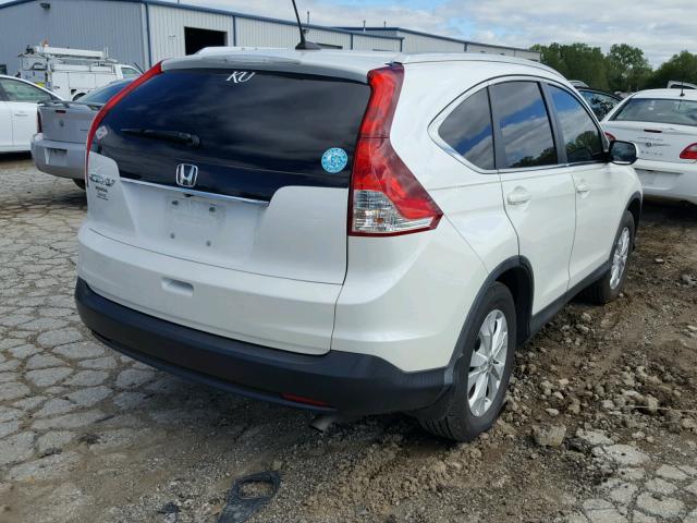 5J6RM3H7XDL042382 - 2013 HONDA CR-V EXL WHITE photo 4