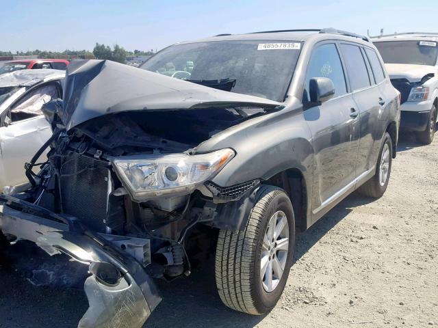 5TDBK3EH9CS121646 - 2012 TOYOTA HIGHLANDER GRAY photo 2