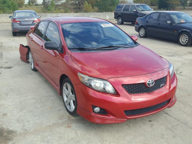 1NXBE40E29Z062322 - 2009 TOYOTA COROLLA XR RED photo 1