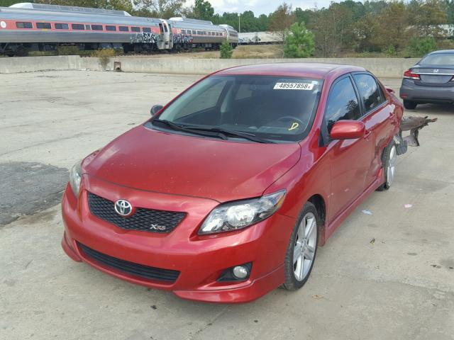 1NXBE40E29Z062322 - 2009 TOYOTA COROLLA XR RED photo 2