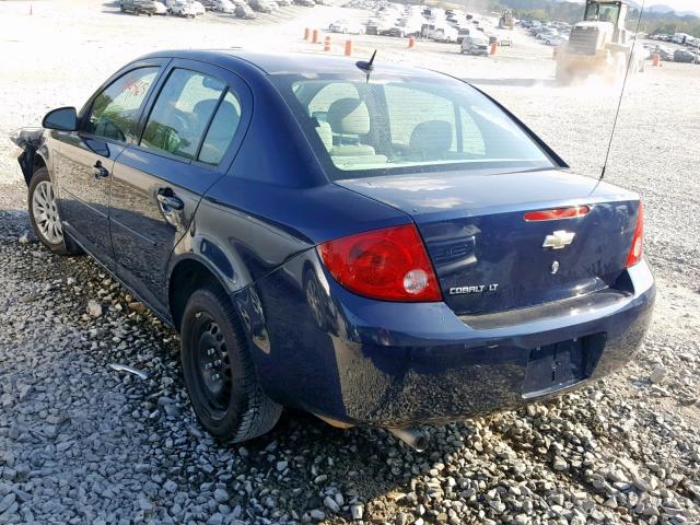 1G1AT58H297273411 - 2009 CHEVROLET COBALT LT BLUE photo 3