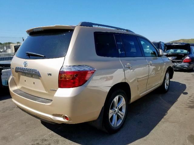 JTEES43A092117327 - 2009 TOYOTA HIGHLANDER GOLD photo 4