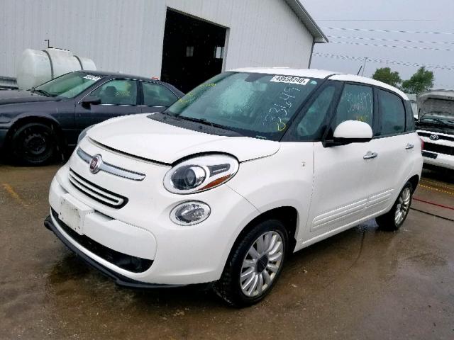 ZFBCFABH7EZ000619 - 2014 FIAT 500L EASY WHITE photo 2