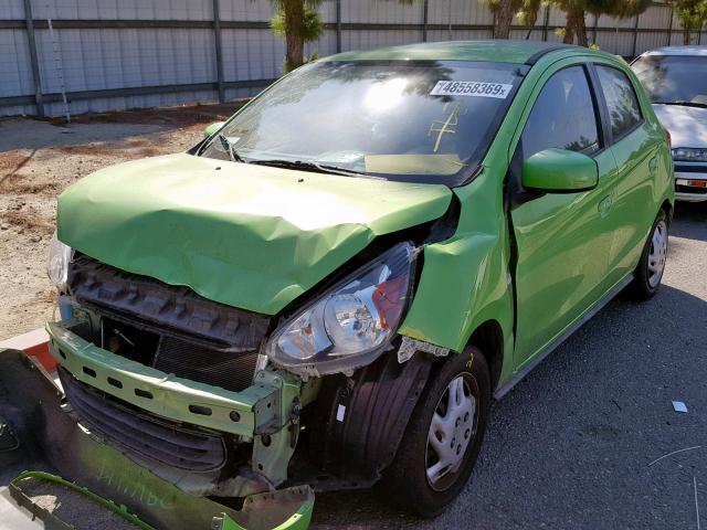 ML32A3HJ7FH007917 - 2015 MITSUBISHI MIRAGE DE GREEN photo 2