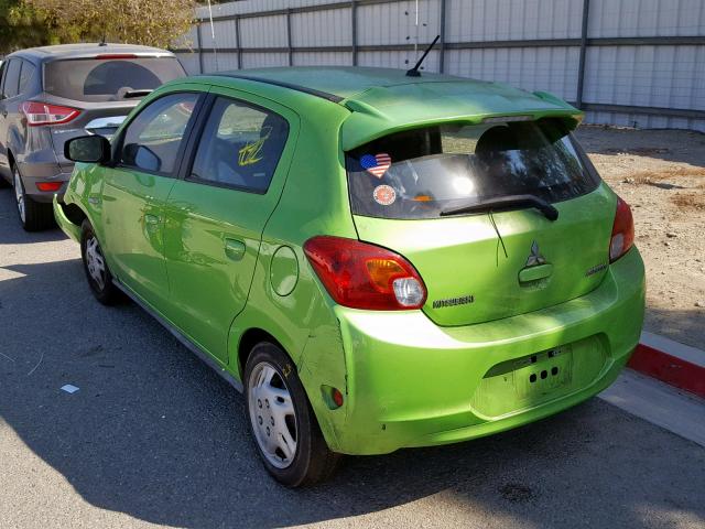 ML32A3HJ7FH007917 - 2015 MITSUBISHI MIRAGE DE GREEN photo 3