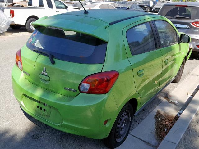 ML32A3HJ7FH007917 - 2015 MITSUBISHI MIRAGE DE GREEN photo 4