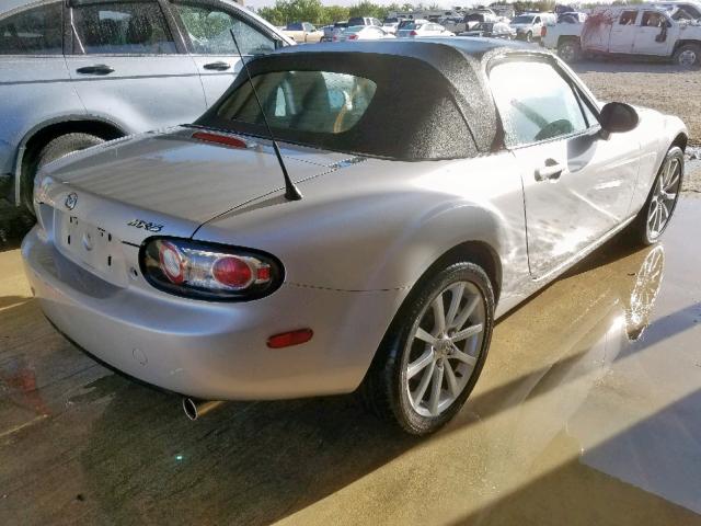 JM1NC25F870133265 - 2007 MAZDA MX-5 MIATA SILVER photo 4