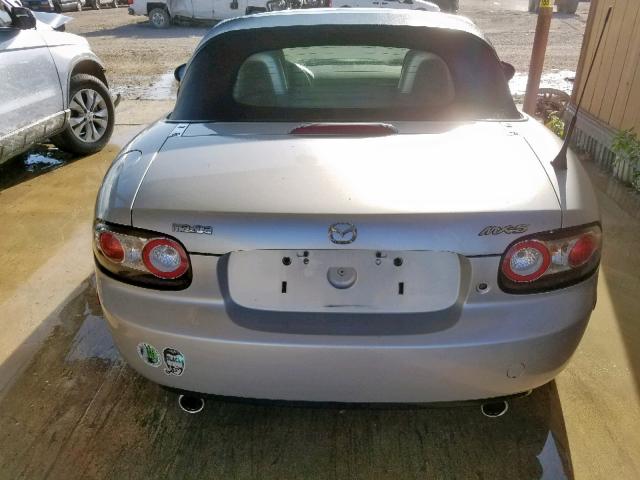 JM1NC25F870133265 - 2007 MAZDA MX-5 MIATA SILVER photo 6