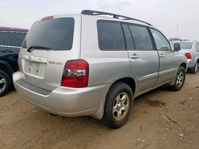 JTEGD21A460139185 - 2006 TOYOTA HIGHLANDER SILVER photo 4