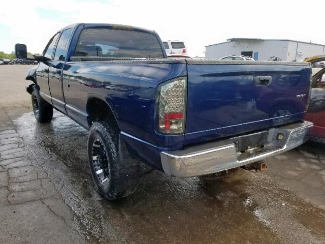 3D7KU28C24G102740 - 2004 DODGE RAM 2500 S BLUE photo 3