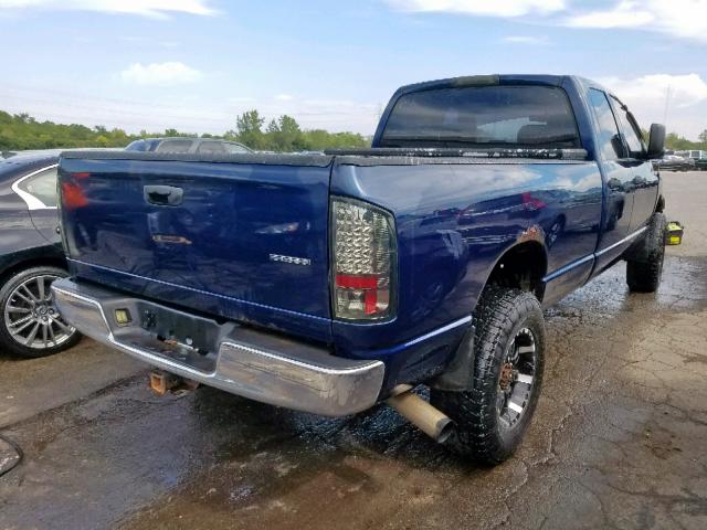 3D7KU28C24G102740 - 2004 DODGE RAM 2500 S Կապույտ լուսանկար 4