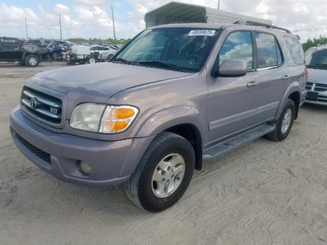 5TDZT38A72S088168 - 2002 TOYOTA SEQUOIA LI GRAY photo 2