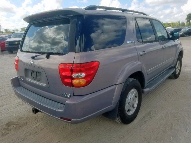 5TDZT38A72S088168 - 2002 TOYOTA SEQUOIA LI GRAY photo 4