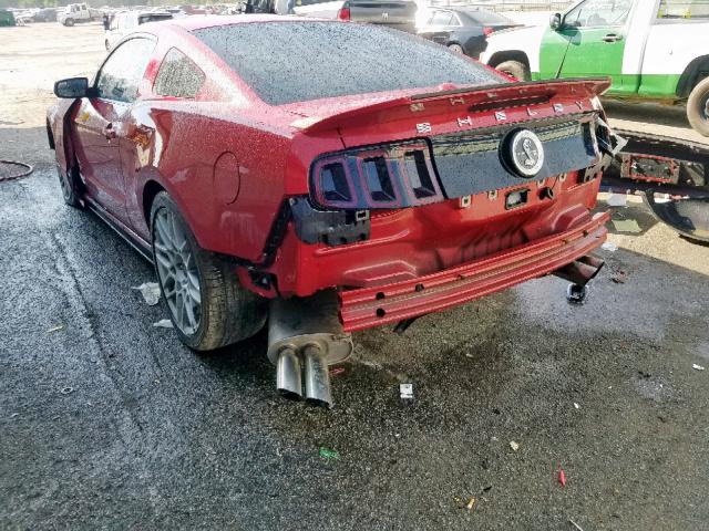 1ZVBP8JZ1D5247467 - 2013 FORD MUSTANG SH RED photo 3