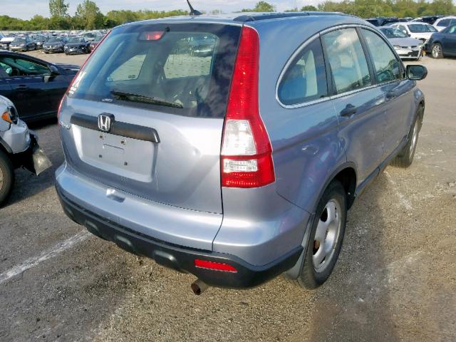 5J6RE48319L065928 - 2009 HONDA CR-V LX BLUE photo 4