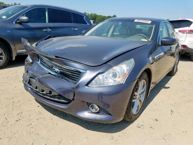 JN1CV6AP9AM201258 - 2010 INFINITI G37 BASE GRAY photo 2