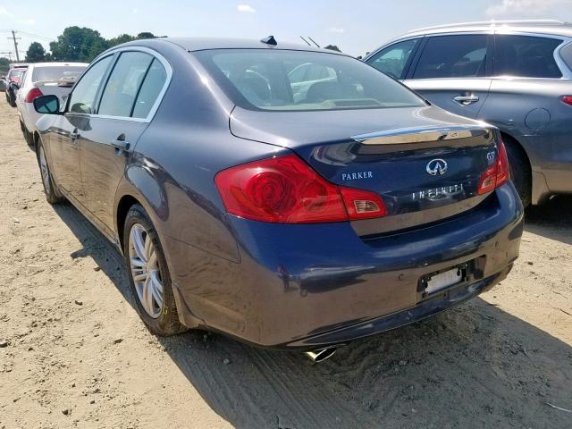 JN1CV6AP9AM201258 - 2010 INFINITI G37 BASE GRAY photo 3