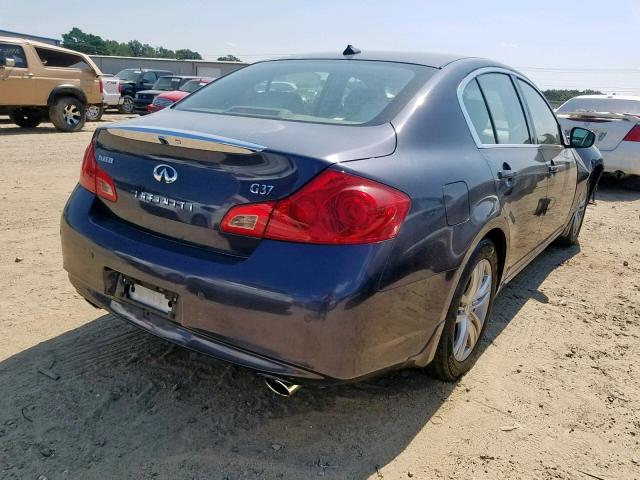 JN1CV6AP9AM201258 - 2010 INFINITI G37 BASE GRAY photo 4