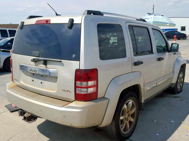 1J8GP58K18W210962 - 2008 JEEP LIBERTY LI GOLD photo 4