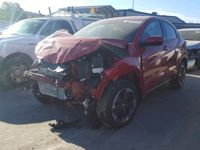 3CZRU6H55JG713207 - 2018 HONDA HR-V EX RED photo 2