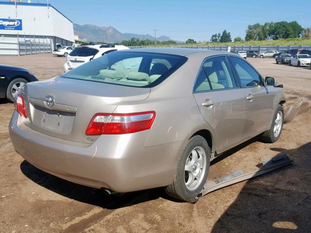 4T1BE46K47U031406 - 2007 TOYOTA CAMRY CE TAN photo 4