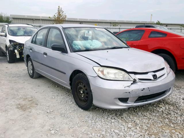 1HGES16355L018301 - 2005 HONDA CIVIC DX V SILVER photo 1