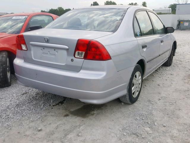 1HGES16355L018301 - 2005 HONDA CIVIC DX V SILVER photo 4