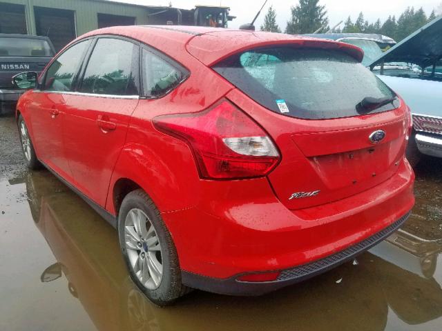 1FAHP3M21CL216752 - 2012 FORD FOCUS SEL RED photo 3